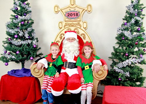 santa with elves